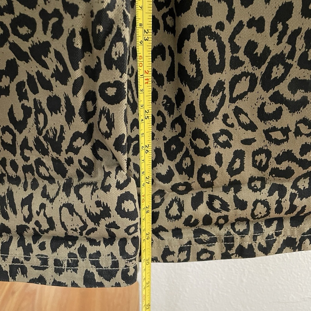 Obey Casbah Leopard Print Dungarees Overalls - Khaki Leopard Size 29 - Picture 5 of 6